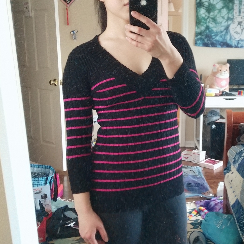 pink bodycon sweater
